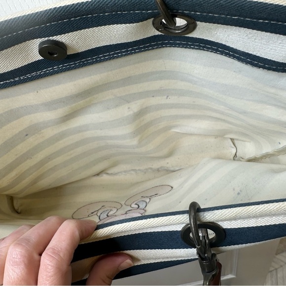 Vintage Striped Mickey Mouse Tote Beach Bag - Picture 6 of 7